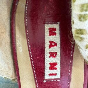 Marni Burgundy Leather Heels